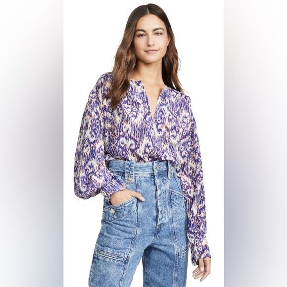 Isabel Marant Tops - ISABEL MARANT ETOILE Yacah Silk Top